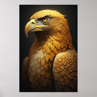 Poster Majestic Golden Eagle Portrait 