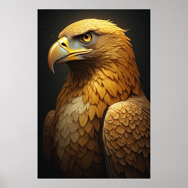 Poster Majestic Golden Eagle Portrait  (Frente)