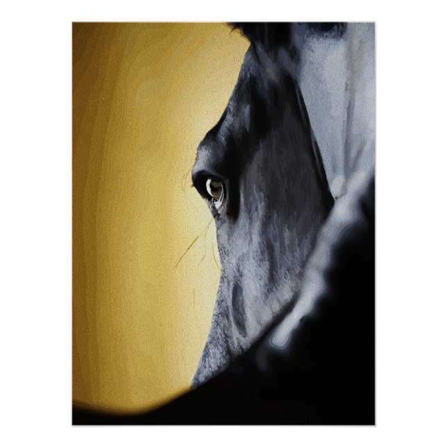 Pôster Majestic Horse Eye Close-Up Art (Frente)