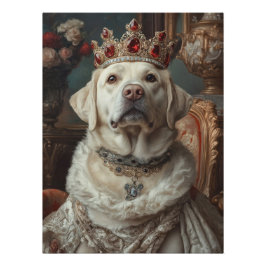 Pôster Majestic Labrador Portrait. Royal Dog with Jeweled