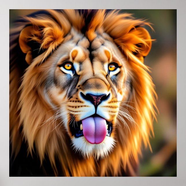 Poster Majestic Lion Portrait (Frente)