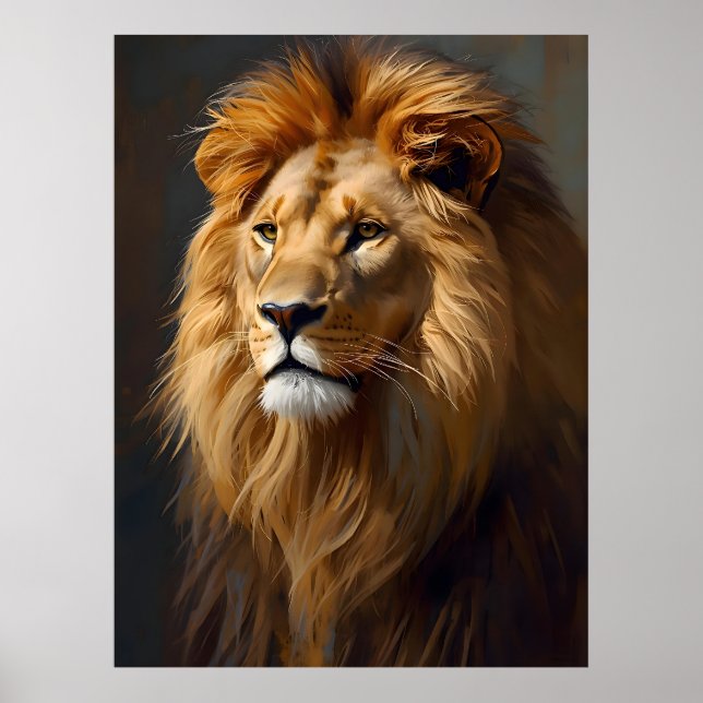 Poster Majestic Lion Portrait  (Frente)