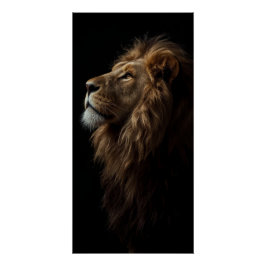 Pôster Majestic Lion Portrait Strength & Royal Confidence