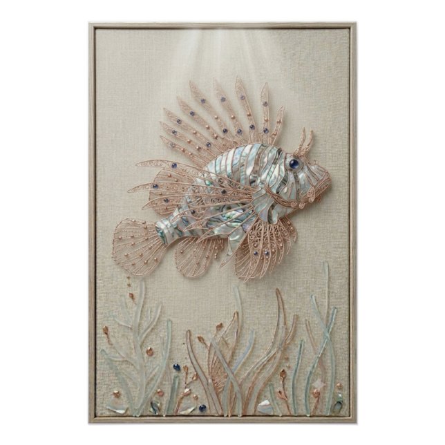 Pôster Majestic Lionfish Ocean Wall Art (Frente)