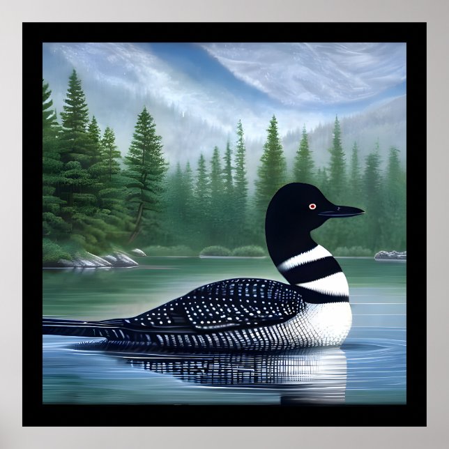 Poster Majestic Northern Wilderness Loon  (Frente)