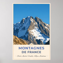 Poster Majestic Peaks of the French Alps