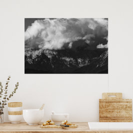 Poster Majestosa montanha sob as nuvens