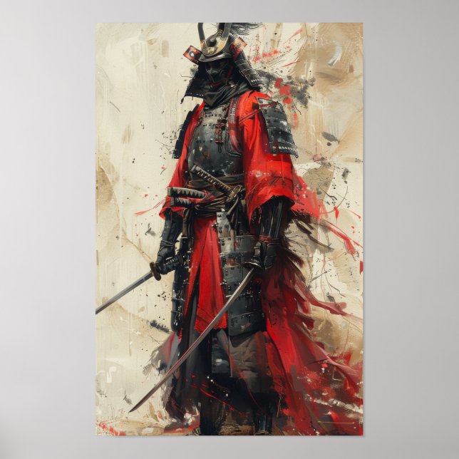 Poster Majestoso Samurai - Imagem de Cheio de Vari (Frente)