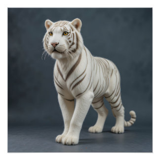 Pôster Majestoso Tigre Branco