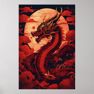 Poster Majestoso Tyrannosaurus Rex Rugindo no Pré-Históri