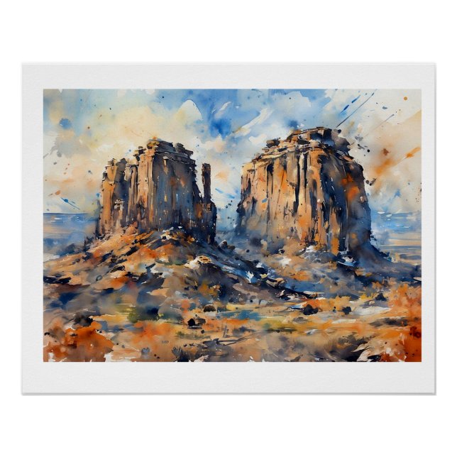 Pôster Majestosos Mitten Buttes Arizona,  (Frente)