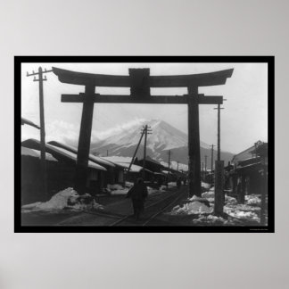 Pôster Majexpressa Mt. Fuji, Japão 1909
