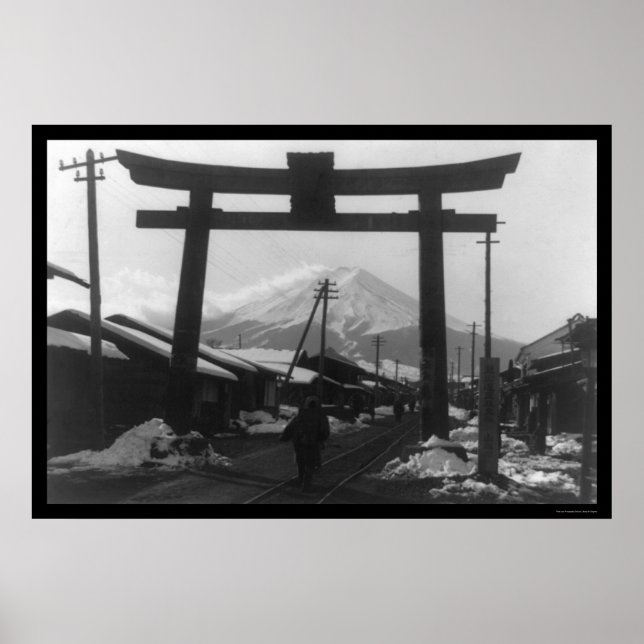 Pôster Majexpressa Mt. Fuji, Japão 1909 (Frente)
