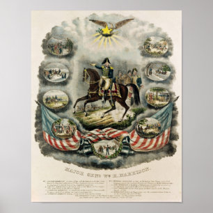 Poster Major-General William Henry Harrison, c.1813