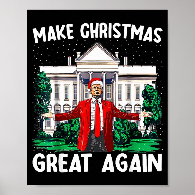 Poster Make Christmas Great Again Xmas Funny Trump Pajama (Frente)