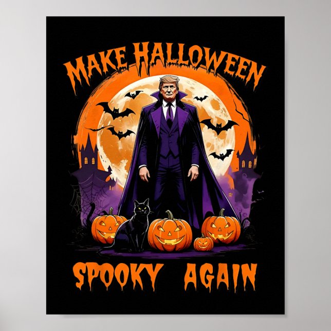 Poster Make Halloween Spooky Again Funny Trump Halloween  (Frente)