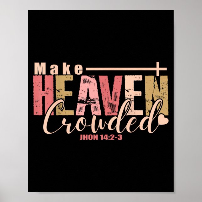 Poster Make Heaven Crowded Cross - Minimalist Christian R (Frente)