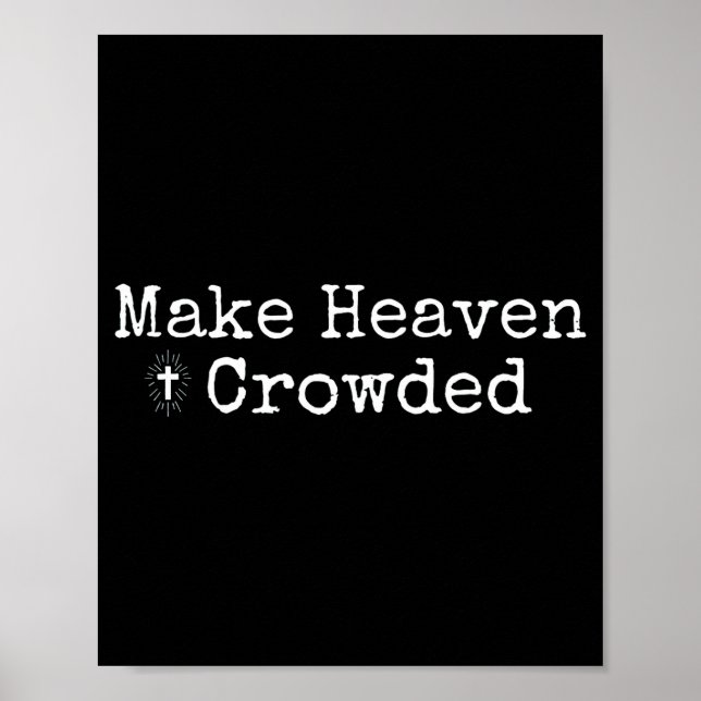 Poster Make Heaven Crowded Cross - Minimalist Christian R (Frente)