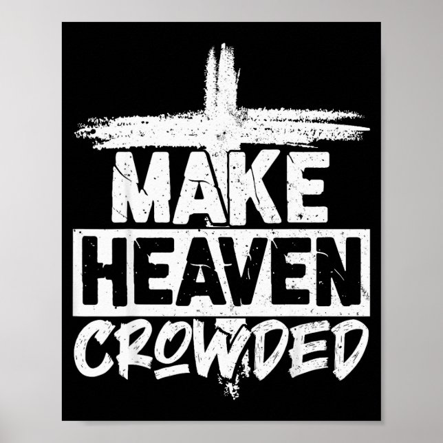 Poster Make Heaven Crowded Cross - Minimalist Christian R (Frente)