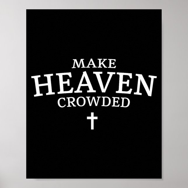 Poster Make Heaven Crowded Cross - Minimalist Christian R (Frente)