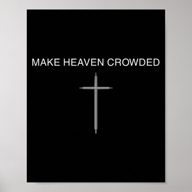 Poster Make Heaven Crowded Cross Minimalist Christian Rel (Frente)