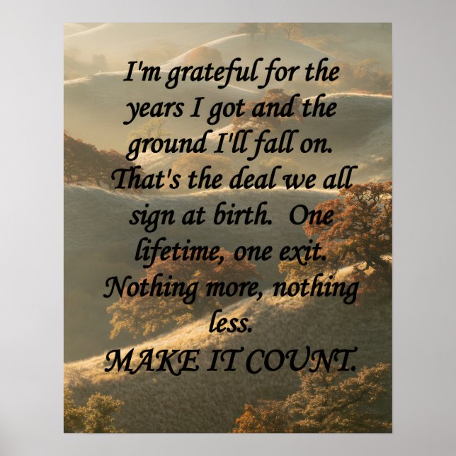 Poster Make It Count (Frente)