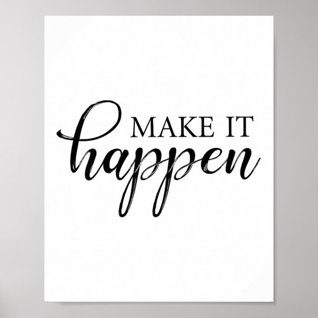 Poster Make It Happen Motivational  (Frente)