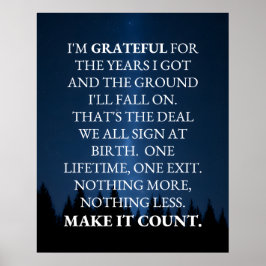 Poster Make Life Count