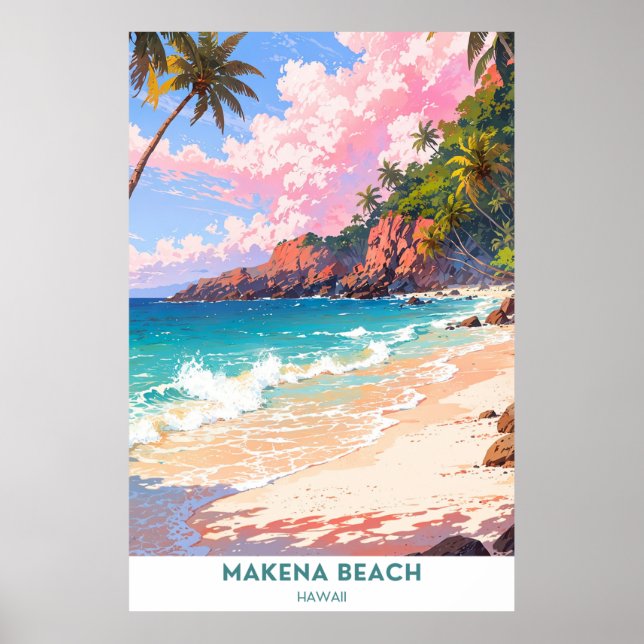 Poster Makena Beach, Havaí (Frente)