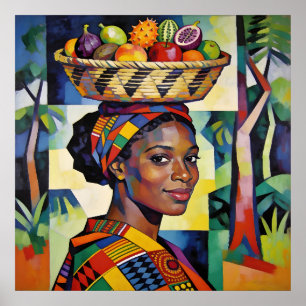 Poster “Makena” - Geometria da Beleza - História Negra