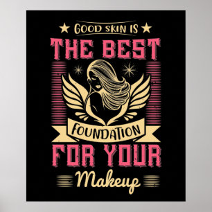 Poster Makeup - Boa Pele É A Melhor Fundação