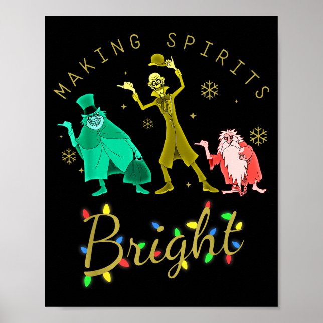 Poster Making Srits Bright Christmas Retro Groovy Christm (Frente)