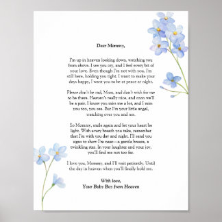Poster Mal-conduto Esqueça-me Não Perda Floral do Poema d