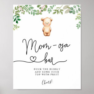 Poster Mal podemos esperar barra de Mom-osa para chá de b