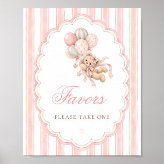 Poster Mal Podemos Esperar Favor de Chá de Bebê Rosa