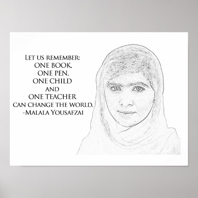 Poster Malala Yousafzai (Frente)