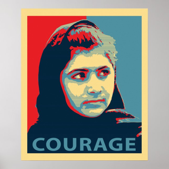 Pôster Malala Yousafzai - A Picture of Courage (Frente)