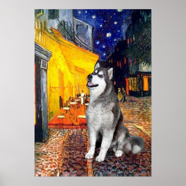 Pôster Malamute do Alasca - Café Terrace (Frente)
