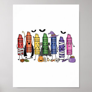 Poster Malandro Crayon Halloween Professor Trick Ou Ensin