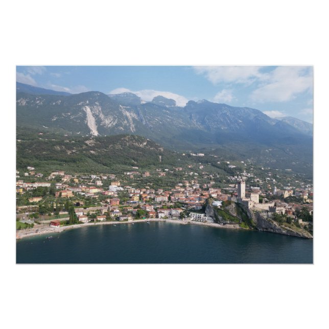 Pôster Malcesine Lago de Garda Itália (Frente)