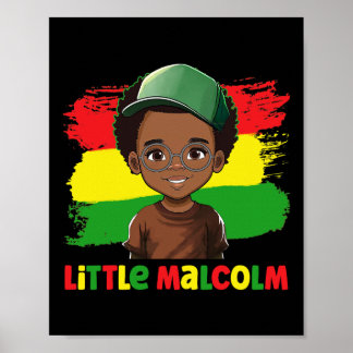 Poster Malcolm Black History Month Melanin Kid Boy Son Pr
