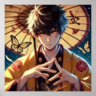 Poster Maldição da Borboleta: Guerreiro de Olhos Flamejan