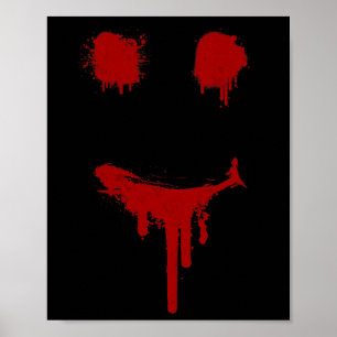 Poster Maldita fantasia de Halloween Eu sorriso de sangue