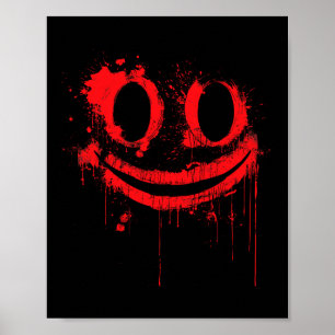 Poster Maldita fantasia de Halloween Eu sorriso de sangue