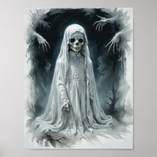 Poster Maldito fantasma de esqueleto infantil