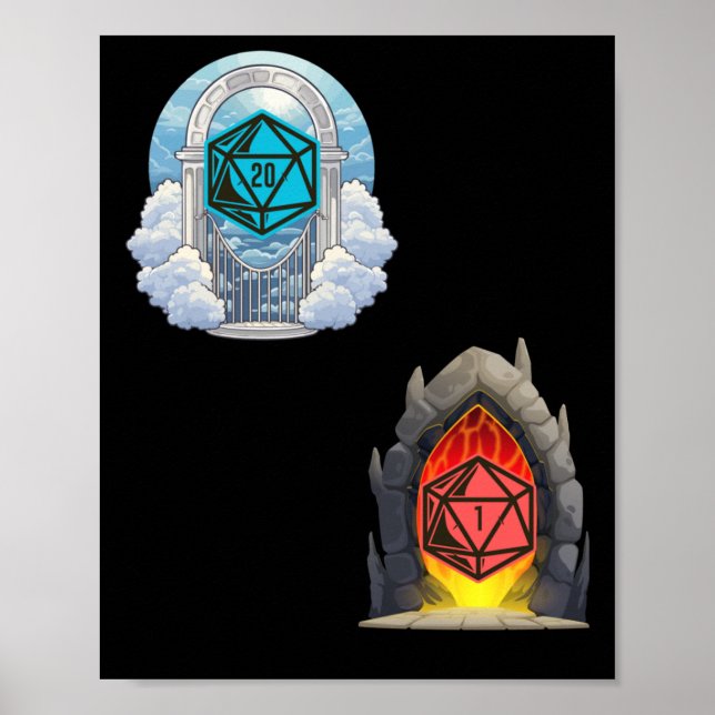 Poster Maldito Inferno D20 Viciado em Desfortuna Fortune (Frente)