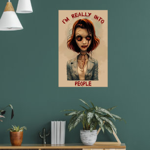 Poster Maldito Zombia Estou mesmo em Pessoas