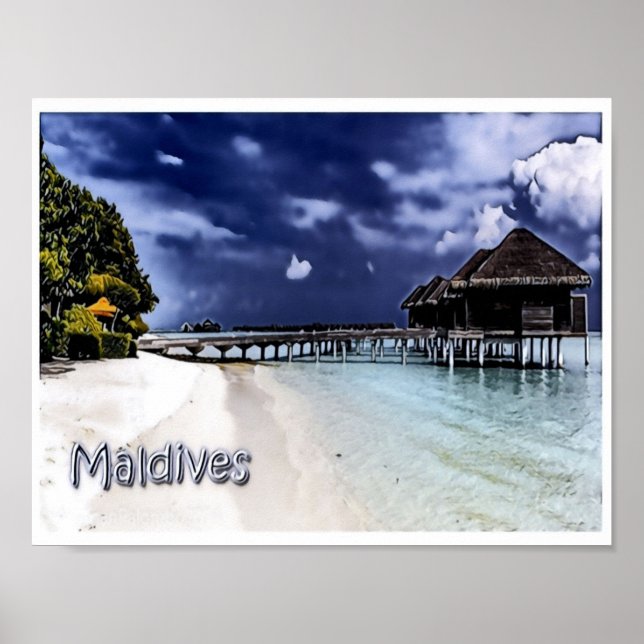 Poster Maldivas - Panorama - (Frente)