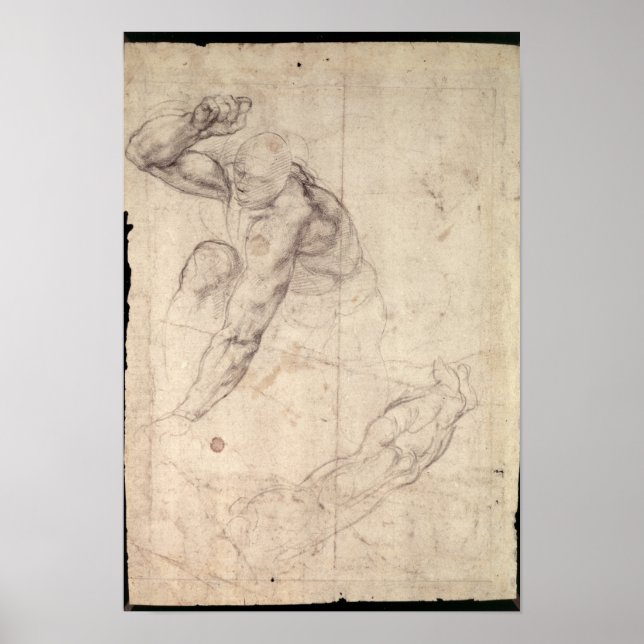 Pôster Male figure study (Frente)