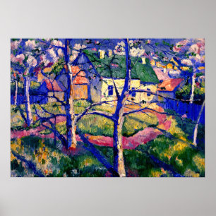 Pôster Malevich - Árvores de Maçã no Flor